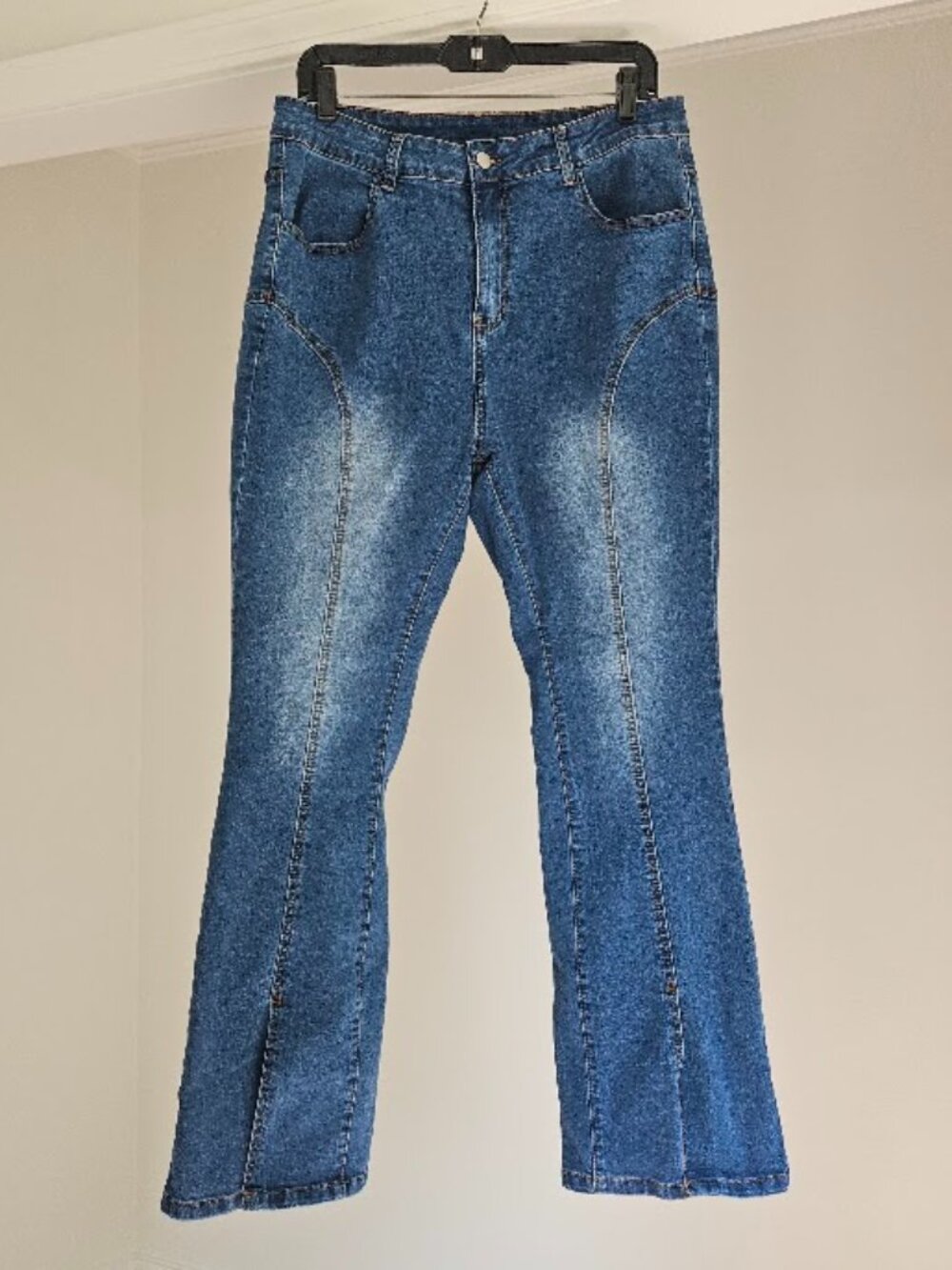 Shein curve western denim blue jeans flare bootcut boho bohemian coastal cowgirl